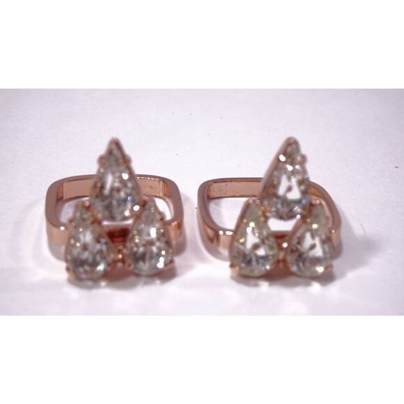 Joomi Lim Women's Rose Gold Swarovski Gemstone Tear Ring Sz 6 NWOT 120 - Picture 3 of 8